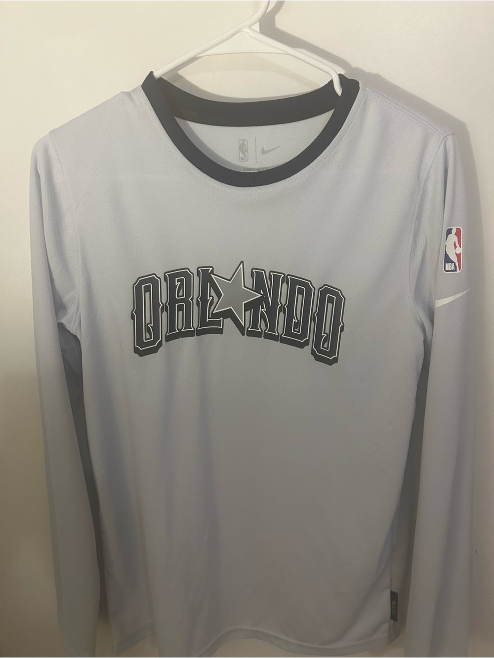Nike White/Black NBA Dri-FIT Crewneck